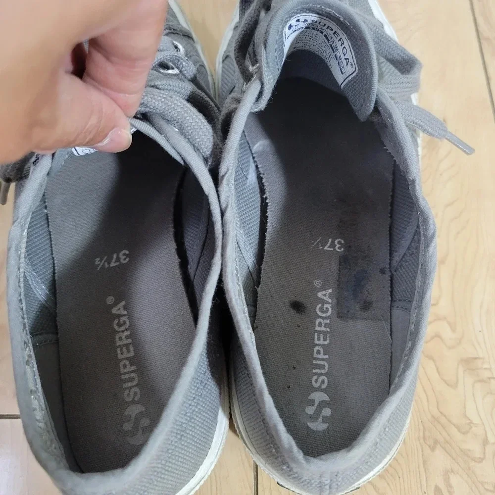Superga  2750 cotu classic sneakers gray 37.5 size 7 - Picture 4 of 8
